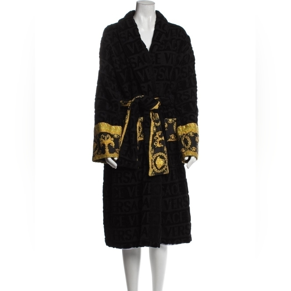VERSACE Home Graphic Print Baroque Robe Size: L Unisex with COA tag